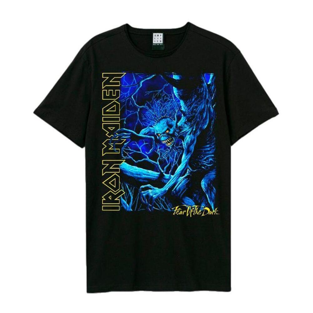 Iron Maiden Unisex Adult Fear Of The Dark T-Shirt / Black/Blue